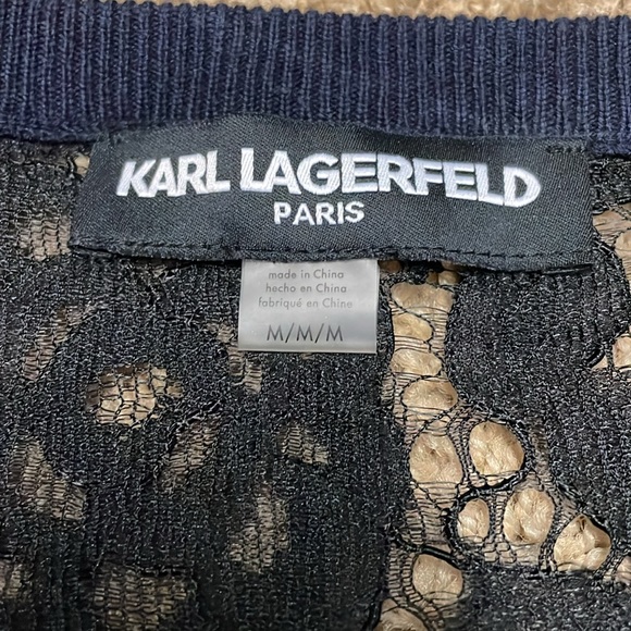 Karl Lagerfeld Paris
Lace-Panel Crop Cardigan - Picture 6 of 9